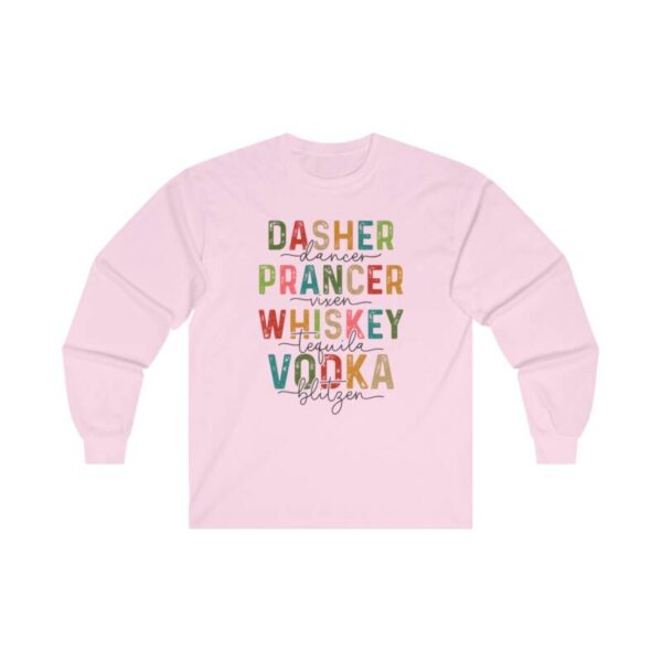 Drunk Reindeer Cotton Long Sleeve Tee - Image 4