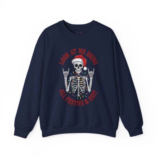 Festive Skull Crewneck Sweatshirt