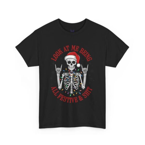 Festive skeleton  Heavy Cotton Tee