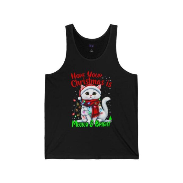 Meowy Christmas  Jersey Tank - Image 3