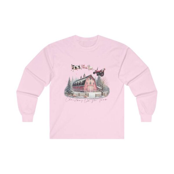 Farm Christmas Cotton Long Sleeve Tee - Image 4