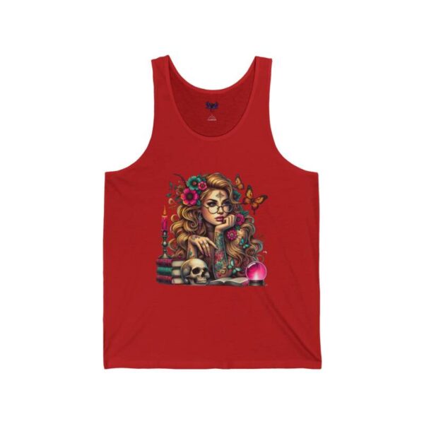 Tank Top - Tattooed Witch with  Books Design - Image 5