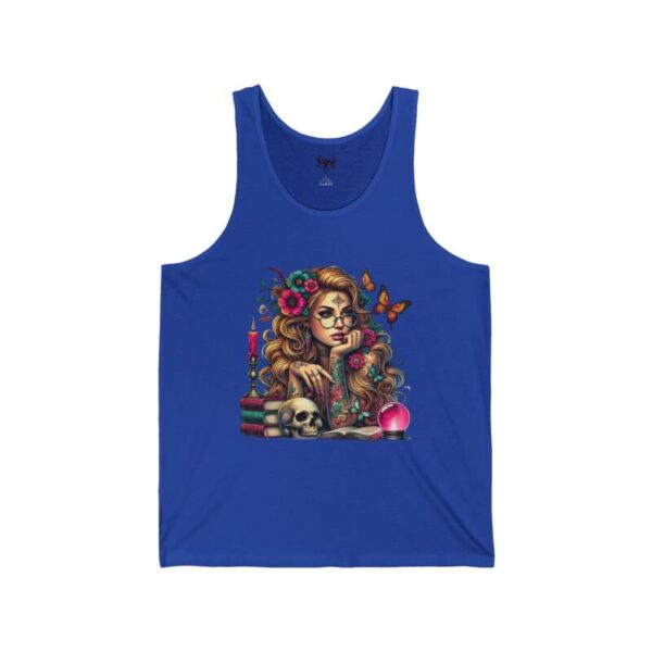 Tank Top - Tattooed Witch with  Books Design - Image 4