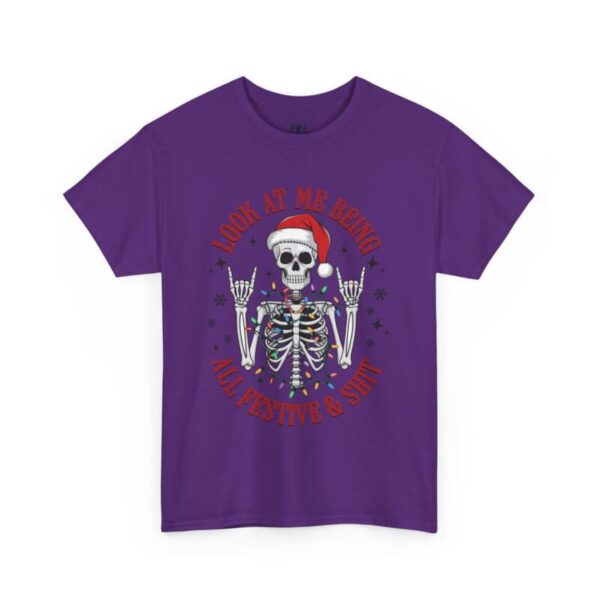 Festive skeleton  Heavy Cotton Tee - Image 5