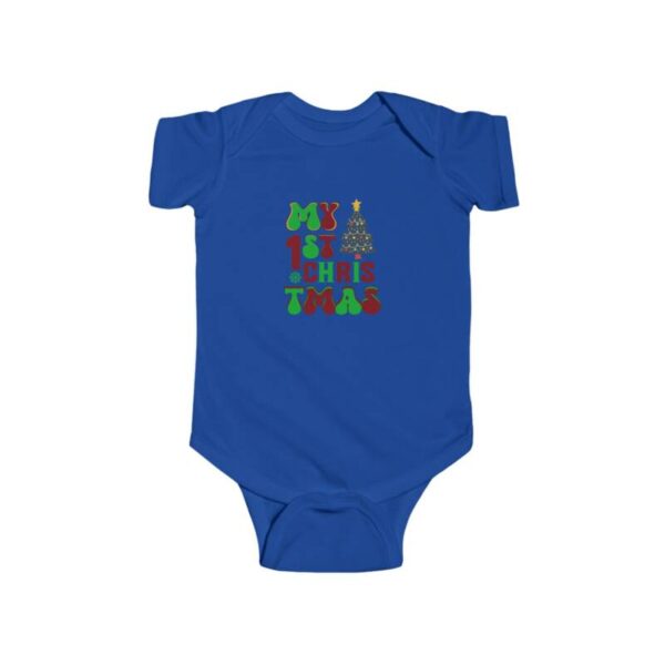 Baby's First Christmas Bodysuit Christmas tree design - Image 3