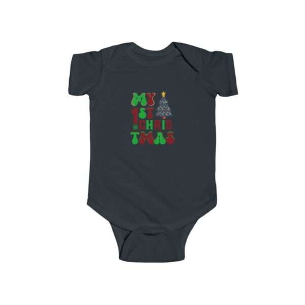 Baby's First Christmas Bodysuit Christmas tree design - Image 5