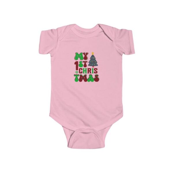 Baby's First Christmas Bodysuit Christmas tree design - Image 7