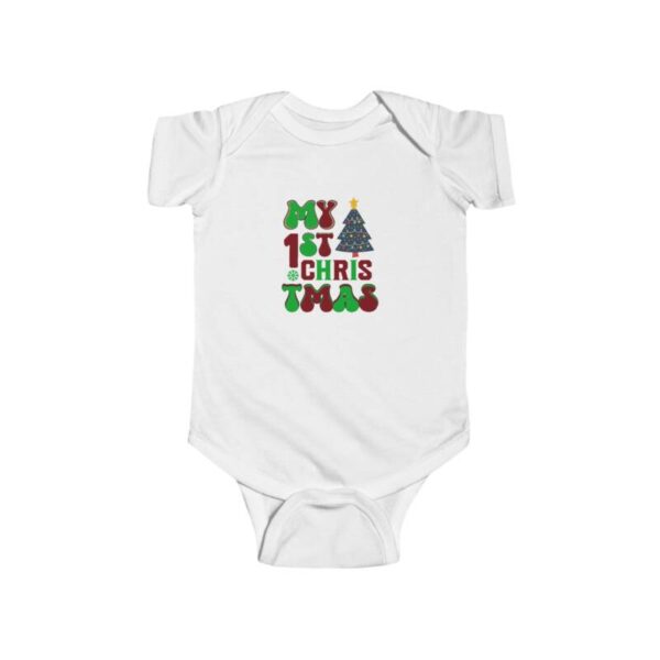 Baby's First Christmas Bodysuit Christmas tree design