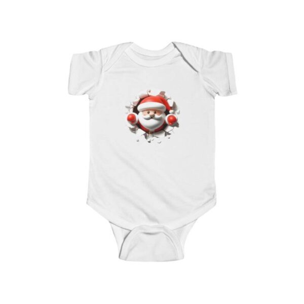 Santa Infant Jersey Bodysuit - Image 3