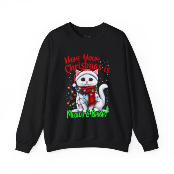 Meowy Christmas Crewneck Sweatshirt - Image 4