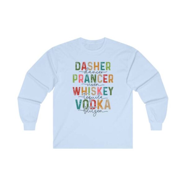 Drunk Reindeer Cotton Long Sleeve Tee - Image 3