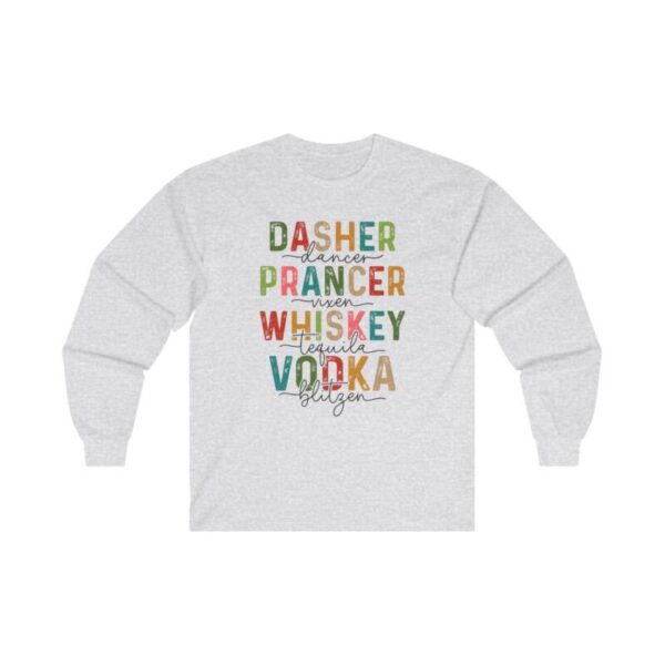 Drunk Reindeer Cotton Long Sleeve Tee - Image 2