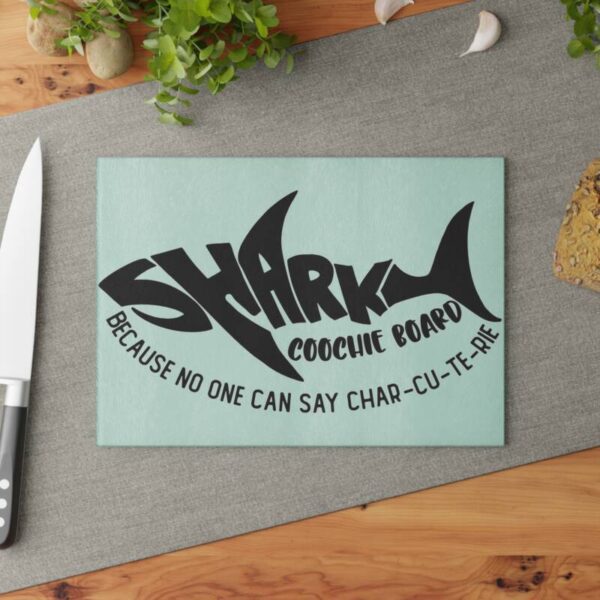 Shark Coochie 3 Glass Cutting Board