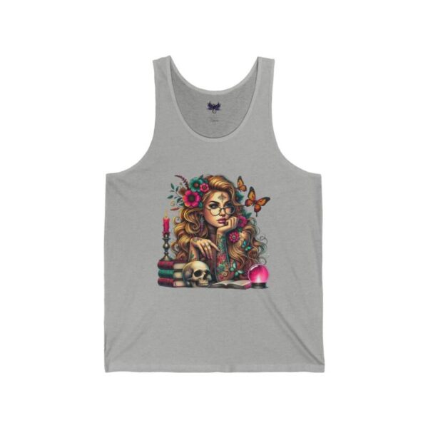 Tank Top - Tattooed Witch with  Books Design - Image 3