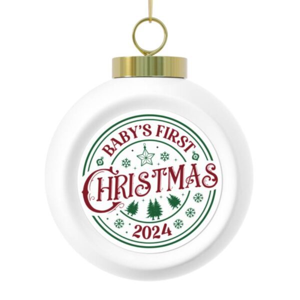 Baby's First Christmas Ball Ornament - Image 2