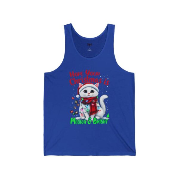 Meowy Christmas  Jersey Tank - Image 4