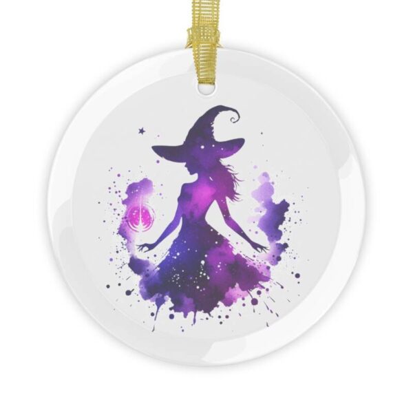 Purple Witch Glass Ornaments - Image 2